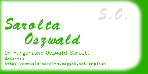 sarolta oszwald business card